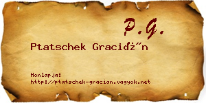 Ptatschek Gracián névjegykártya